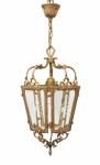 Vintage French pendent hall lantern