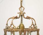 Vintage French pendent hall lantern