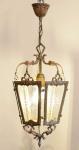 Vintage French pendent hall lantern