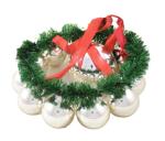 Vintage hanging Christmas garland with silver baubles k. d 28