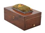 Antique wooden sewing box