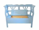 Scandinavian blue wooden bench