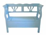 Scandinavian blue wooden bench