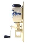 Vintage Dutch wall coffee grinder PeDe with blue windmill nr. 5