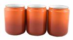 Antique kitchen canisters Koffie Thee Suiker smoky orange e. or 6