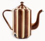 Coffeepot brown striped enamel e. ok 3