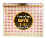 Large Dutch antique storage shop tin Niemeijer's Koffie en Thee