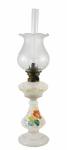 Antieke opaline glas olielamp v. sl 8