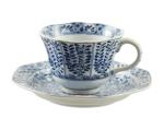 Set of six teacups and saucers with Peterselie