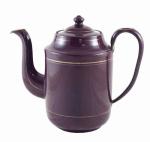 Antique purple coffee pot e. ok 1