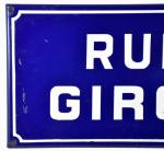 Rue Girot French street sign