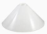 White glass coolie shade v. lp 18