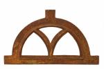 Small arch-shaped farm window frame