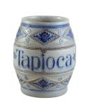 Vintage French stoneware kichen storage pot Tapioca