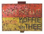 Vintage Dutch shop tin Van Nelle voor Koffie en Thee