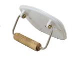 Antieke wc rol houder wit emaille