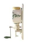 Vintage Dutch wall coffee grinder with green windmill nr. 3