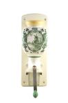 Vintage Dutch wall coffee grinder with green windmill nr. 3