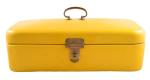 Antique German bread box yellow enamel e. ok 12