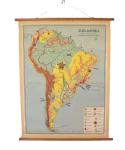 Vintage pull down school chart Zuid-Amerika nr. 5