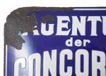 Emaille reclamebord Agentur der Concordia Hannoversche Emaille reclamebord Agentur der Concordia Hannoversche