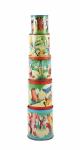 Vintage fifties toy set of six stackable tins Vintage fifties toy set of six stackable tins