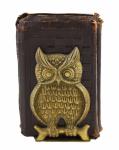 Two brass owl bookends