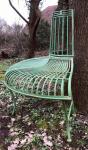 Semicircular tree bench green