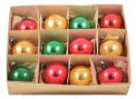 Christmas tree mercury glass baubles in box k. bg 6 Christmas tree mercury glass baubles in box k. bg 6
