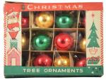Christmas tree mercury glass baubles in box k. bg 6 Christmas tree mercury glass baubles in box k. bg 6