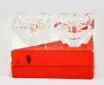 Set of two Crystal Maastricht candle holders gk. d 11