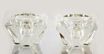 Set of two Crystal Maastricht candle holders gk. d 11