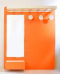 Oranje retro kapstok met spiegel c. m 1 Oranje retro kapstok met spiegel c. m 1