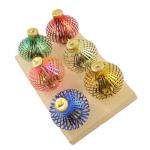 Zes retro Lauscha kerstdecoratie in doos k. d 11 Zes retro Lauscha kerstdecoratie in doos k. d 11