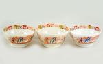 Drie creamware  kommetjes ag k 5 Drie creamware  kommetjes ag k 5