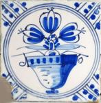 Wall tile tulips in vase  nr. 3 Wall tile tulips in vase  nr. 3
