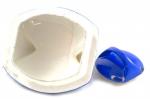 Voorraadpotten blauw geblokt kk. k 19 Voorraadpotten blauw geblokt kk. k 19