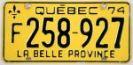 Kentekenplaat Québec c. d 8