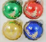 Set of six Christmas baubles k. bg 31 Set of six Christmas baubles k. bg 31