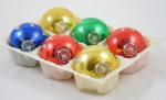 Set of six Christmas baubles k. bg 31 Set of six Christmas baubles k. bg 31
