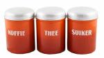 Kitchen canister set burnt orange e. or 7 Kitchen canister set burnt orange e. or 7