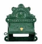 Green cast iron toiletpaper holder